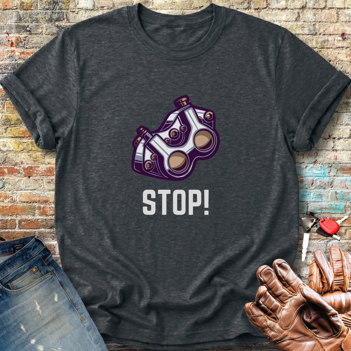 Stop! Classic T-Shirt - Dark Heather