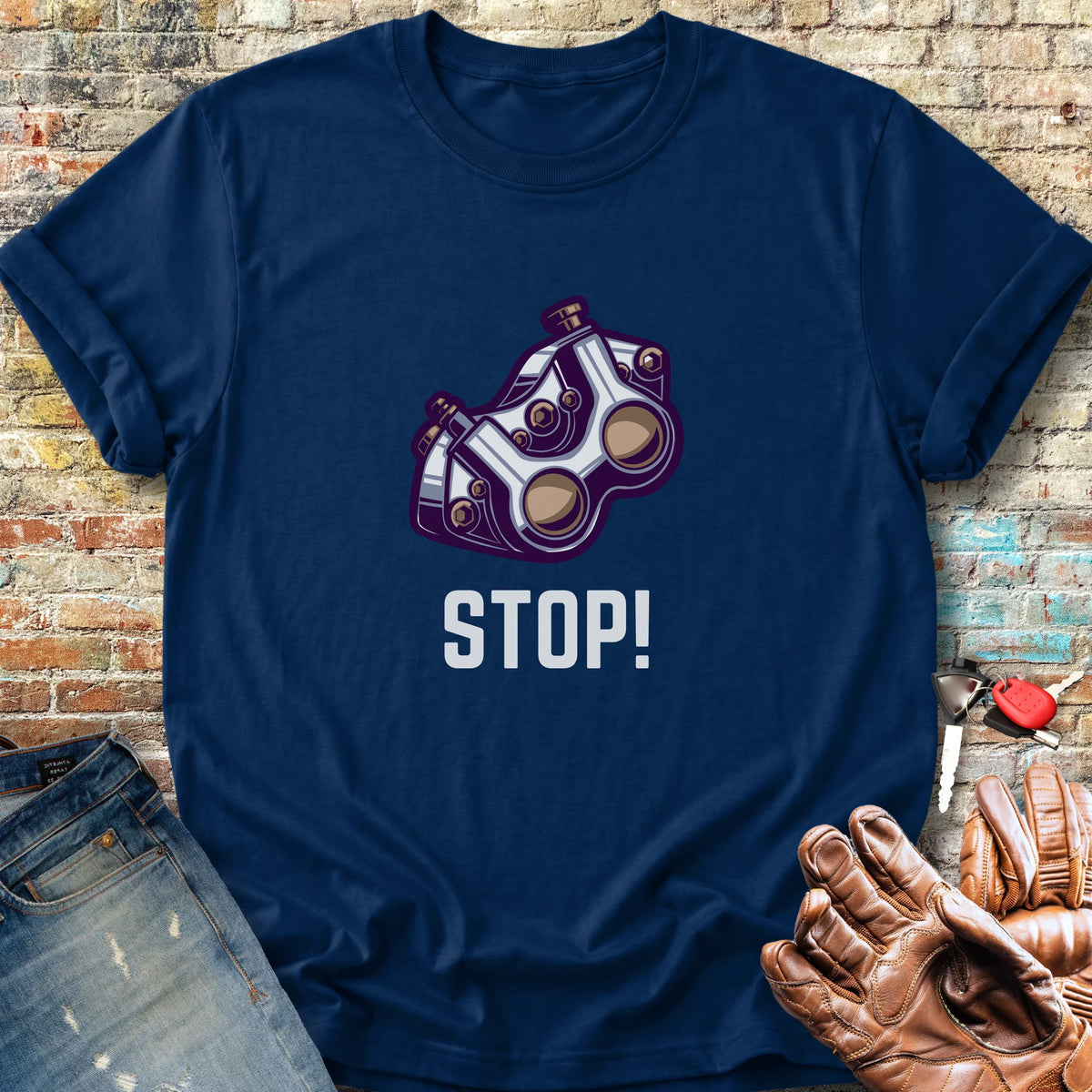 Stop! Classic T-Shirt - Navy