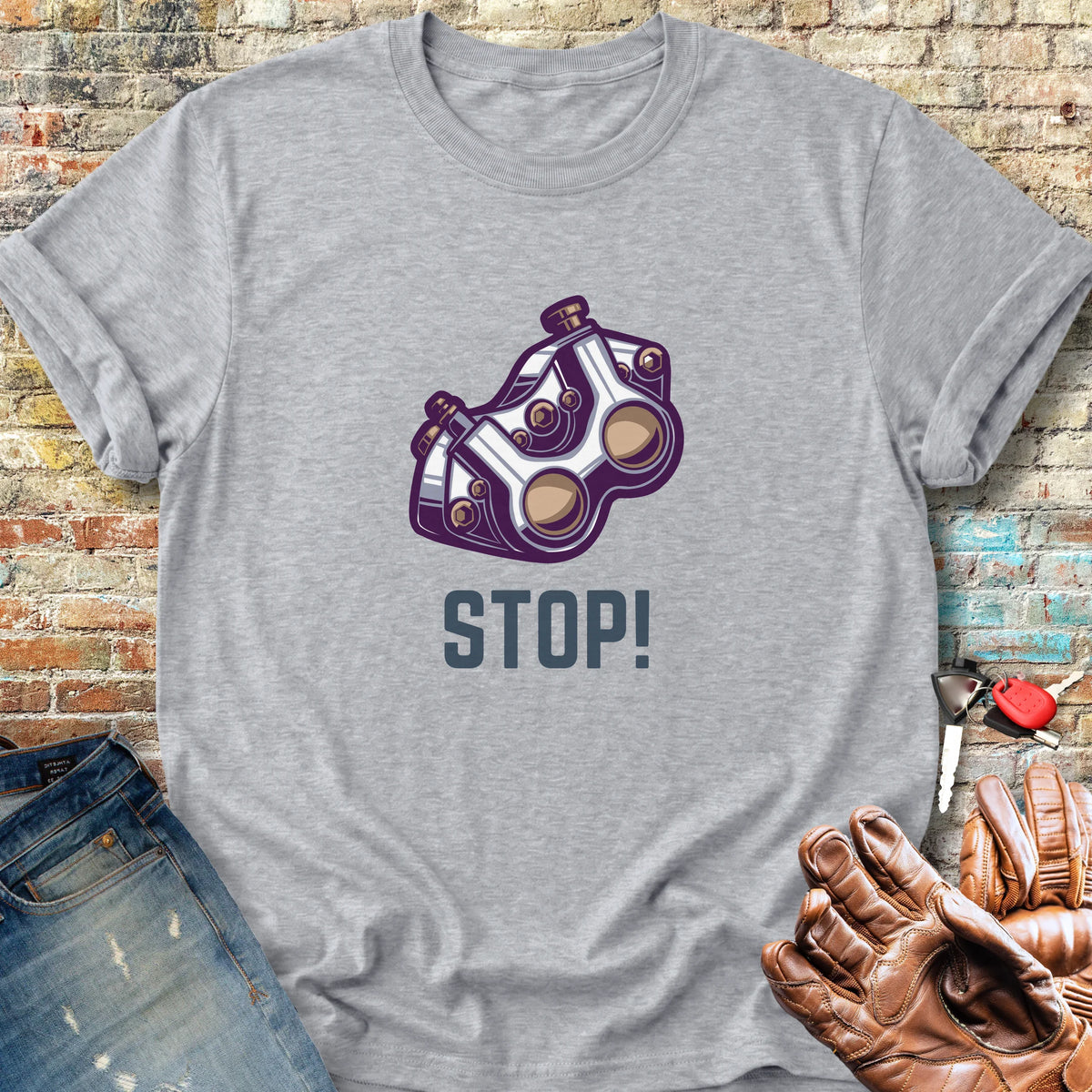 Stop! Classic T-Shirt - Sport Grey