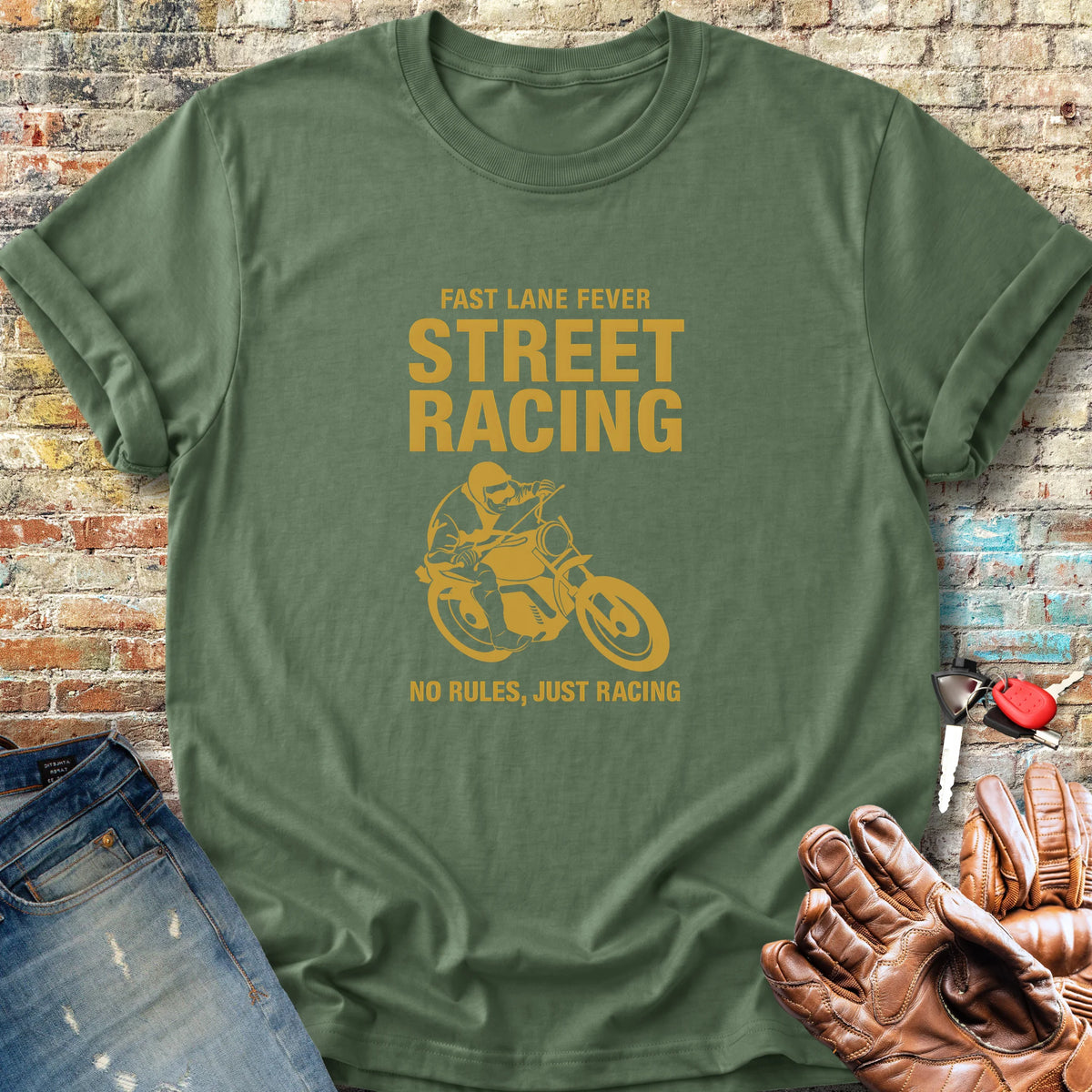 Street Racing Classic T-Shirt - Military Green
