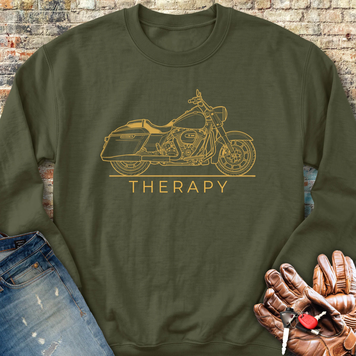 Street Therapy Sweatshirt - Military Green