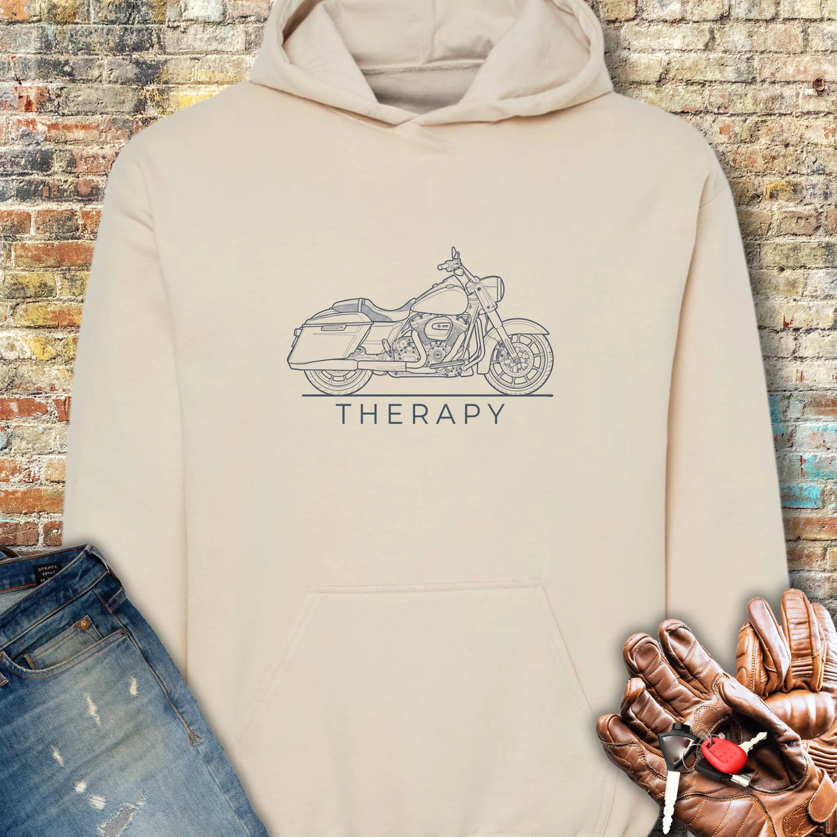 Street Therapy Hoodie - Sand