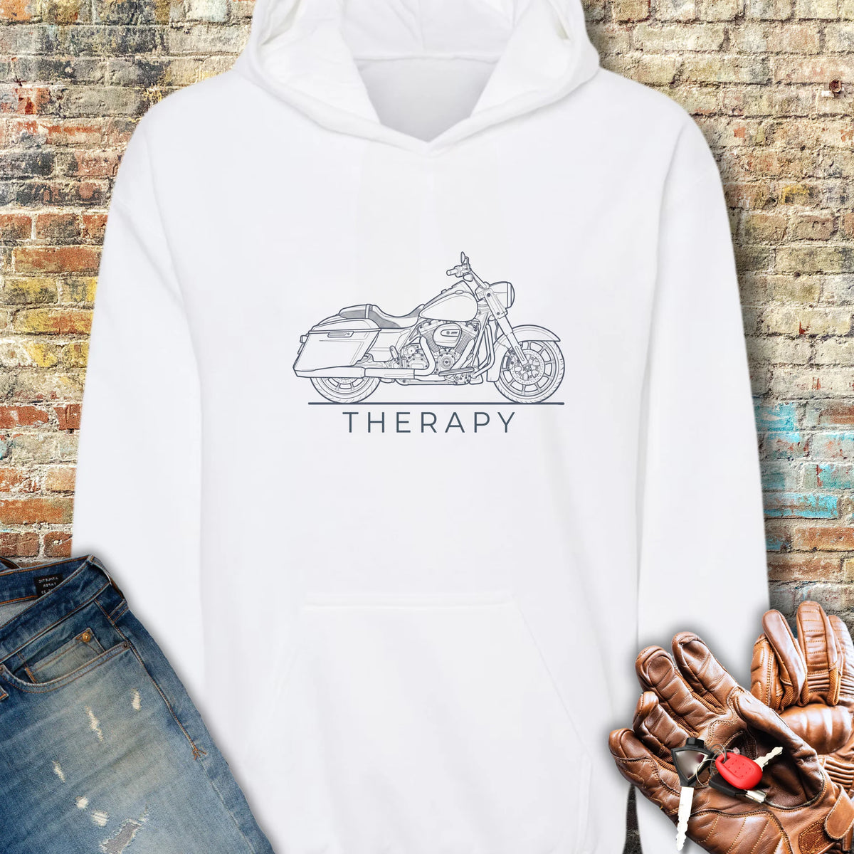 Street Therapy Hoodie - White