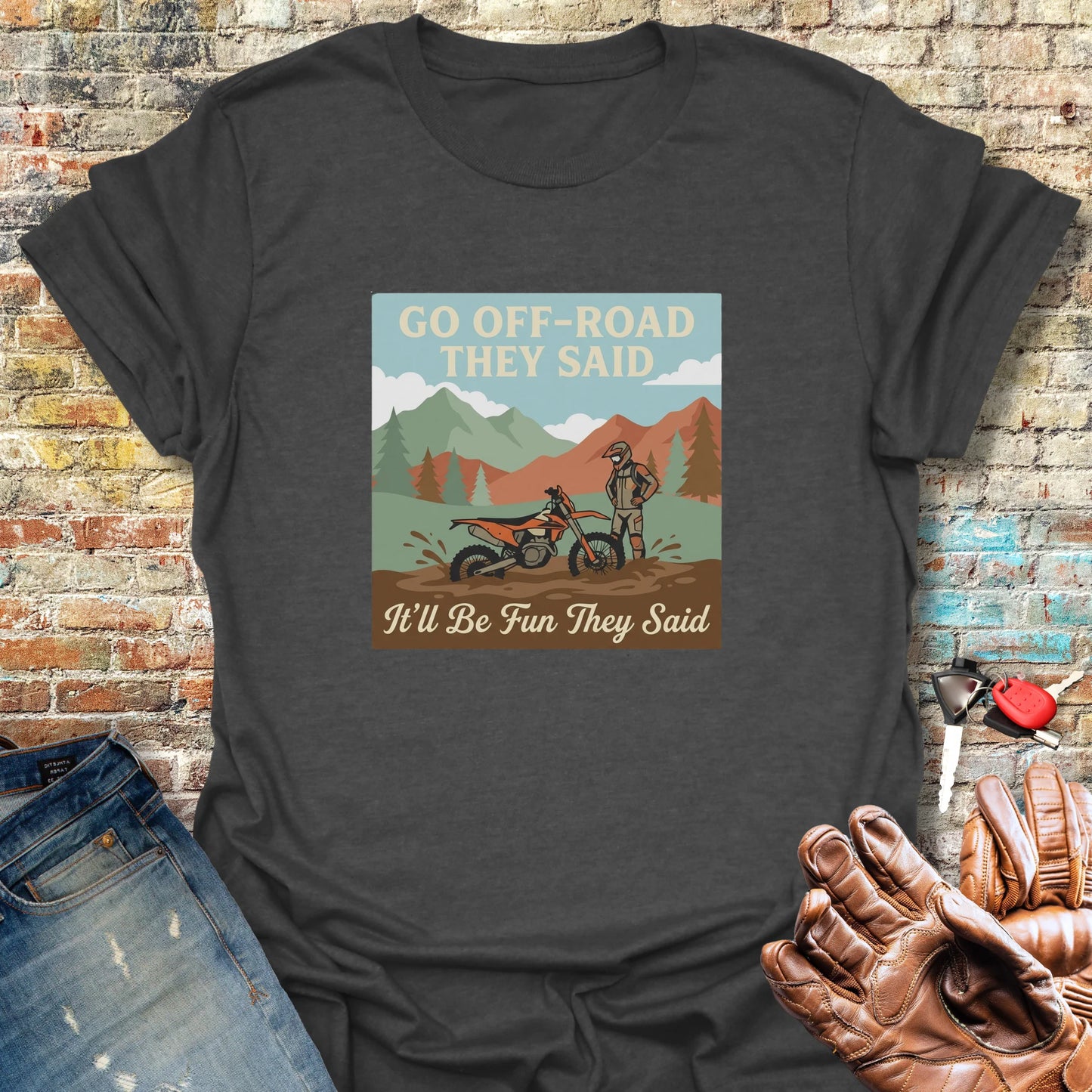 Stuck In The Mud T-Shirt - Dark Heather