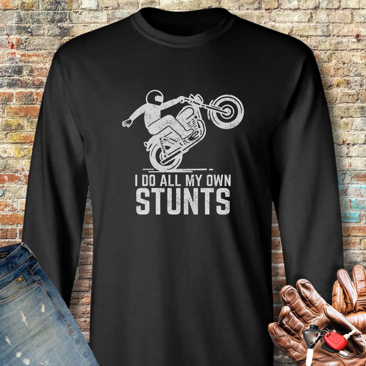 Stunts Long Sleeve T-Shirt - Black