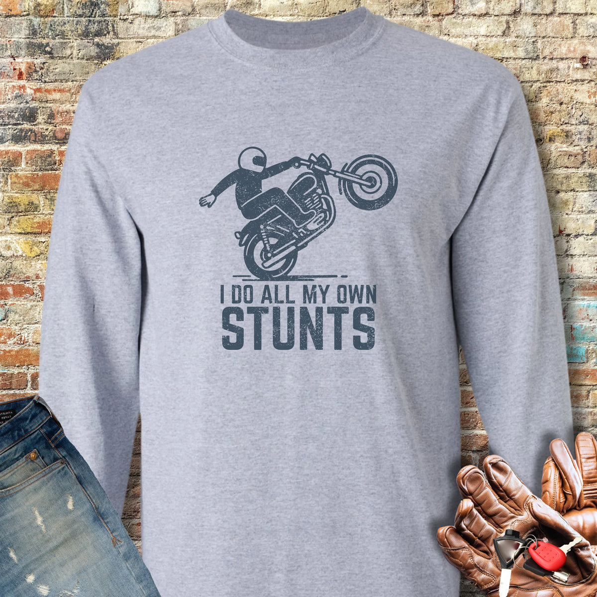 Stunts Long Sleeve T-Shirt - Sport Grey