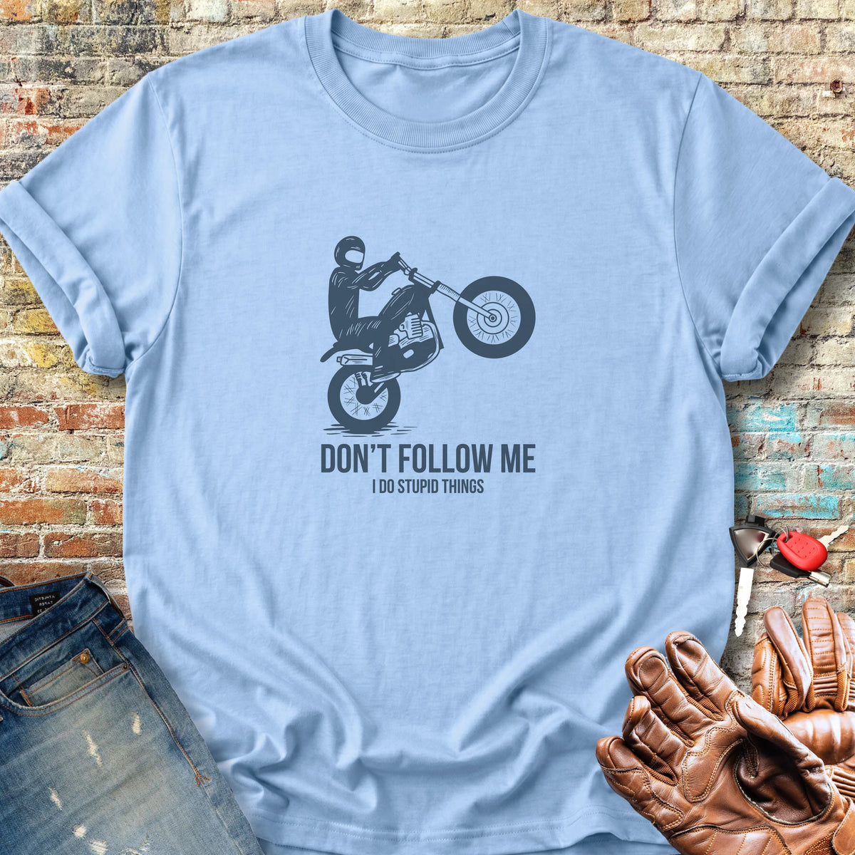 Stupid Things Classic T-Shirt - Light Blue