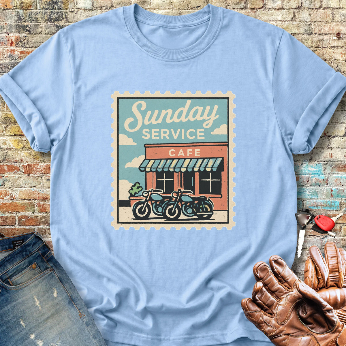 Sunday Service Classic T-Shirt - Light Blue