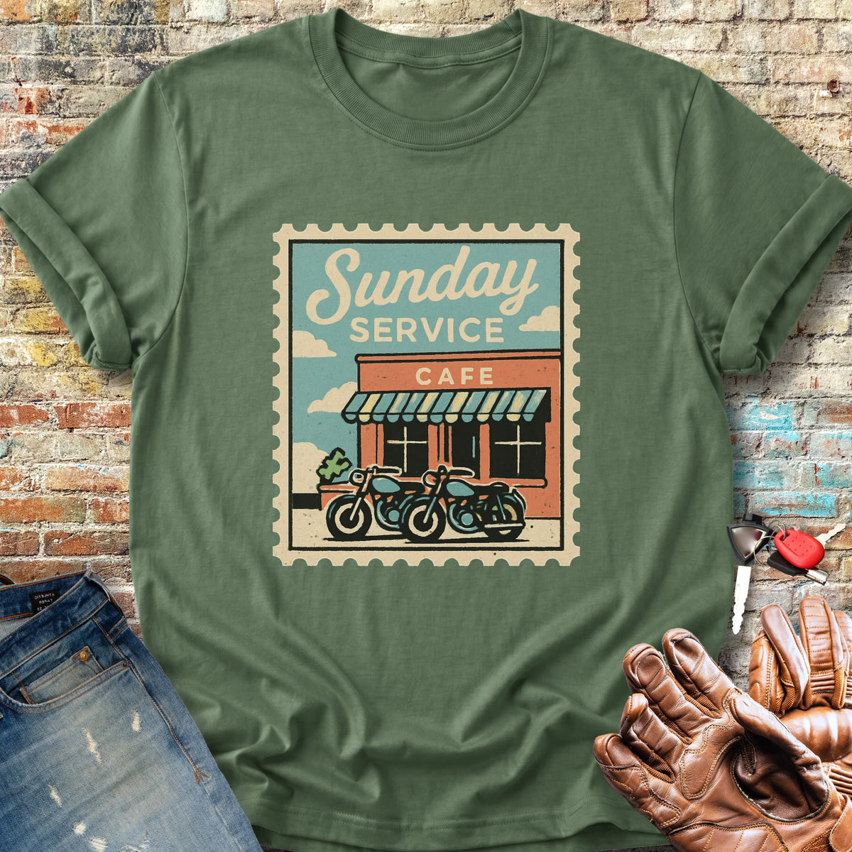 Sunday Service Classic T-Shirt - Military Green