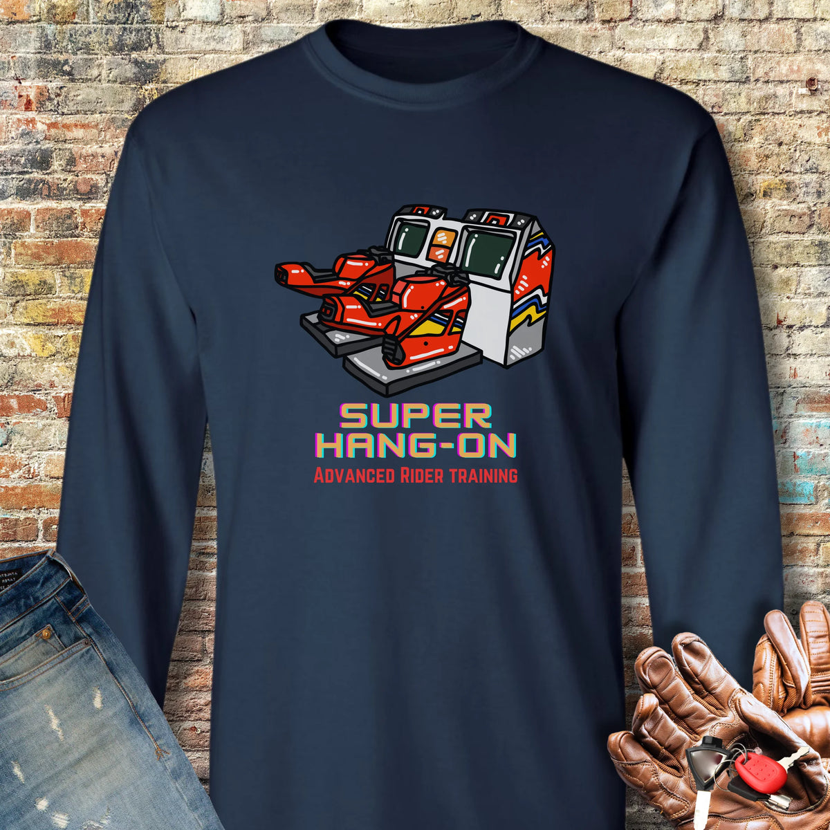 Super Hang-On Long Sleeve T-Shirt - Navy