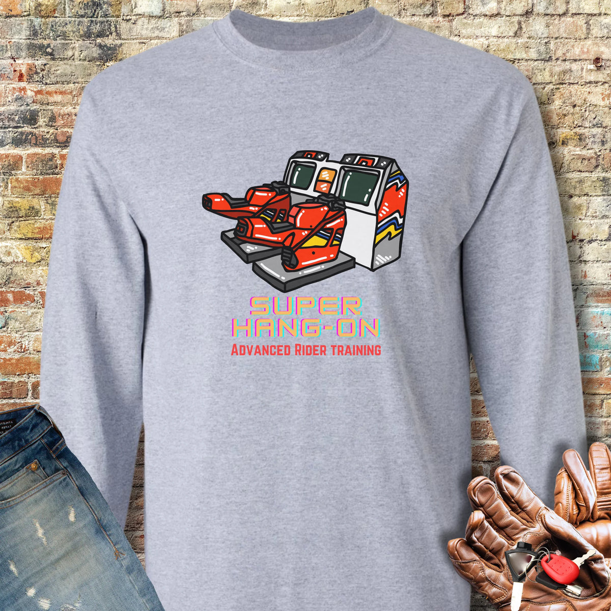 Super Hang-On Long Sleeve T-Shirt - Sport Grey