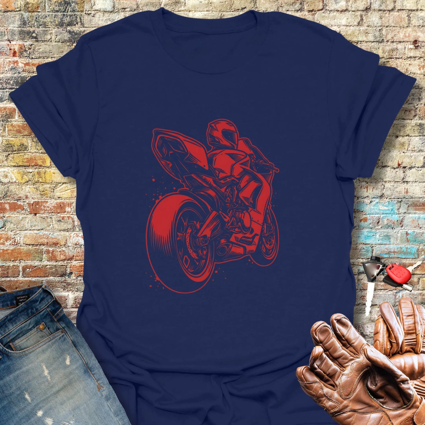 Superbike Three-Quarter T-Shirt - Navy