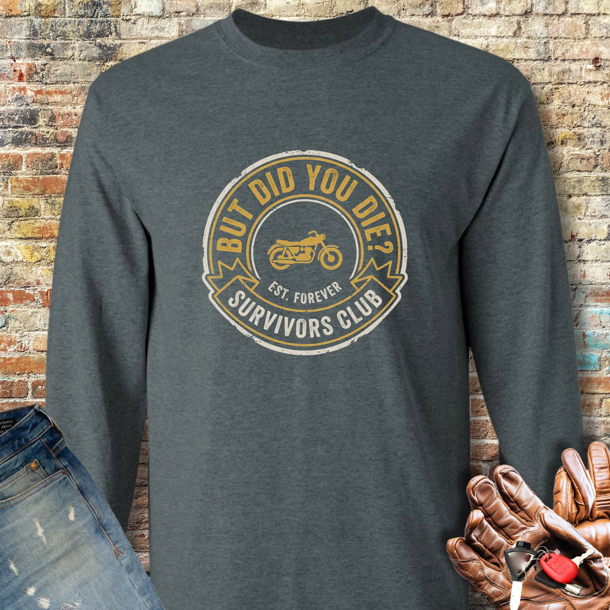 Survivors Club Long Sleeve T-Shirt - Dark Heather