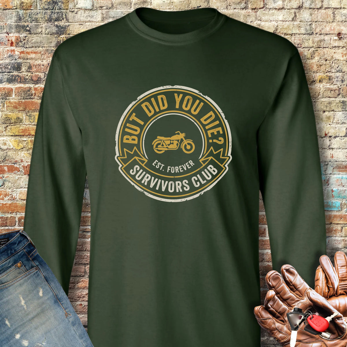 Survivors Club Long Sleeve T-Shirt - Forest Green