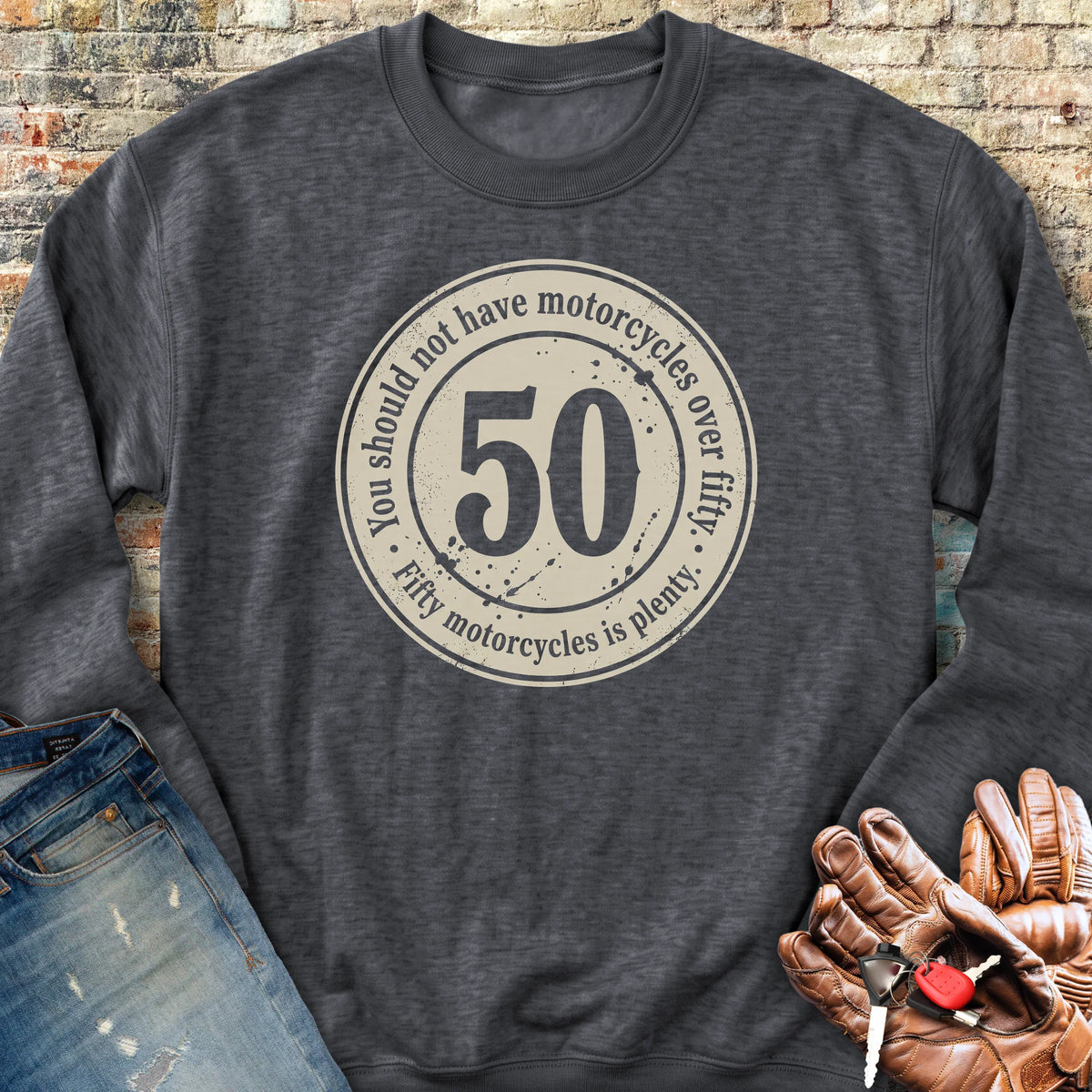 The 50 Riders Club Sweatshirt - Dark Heather