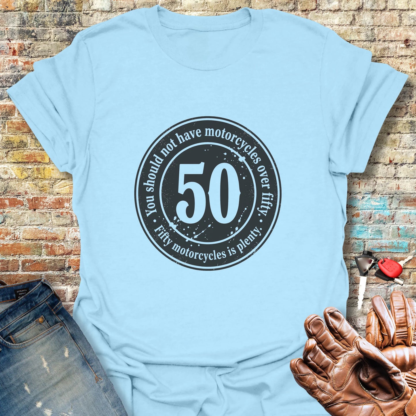 The 50 Riders Club T-Shirt - Light Blue