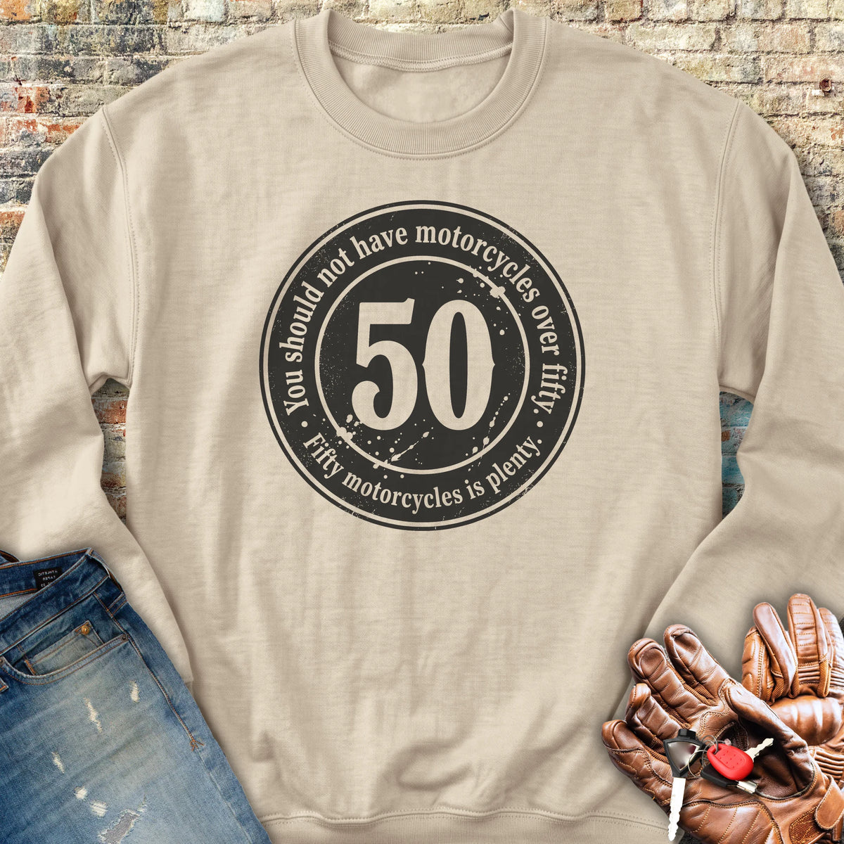 The 50 Riders Club Sweatshirt - Sand