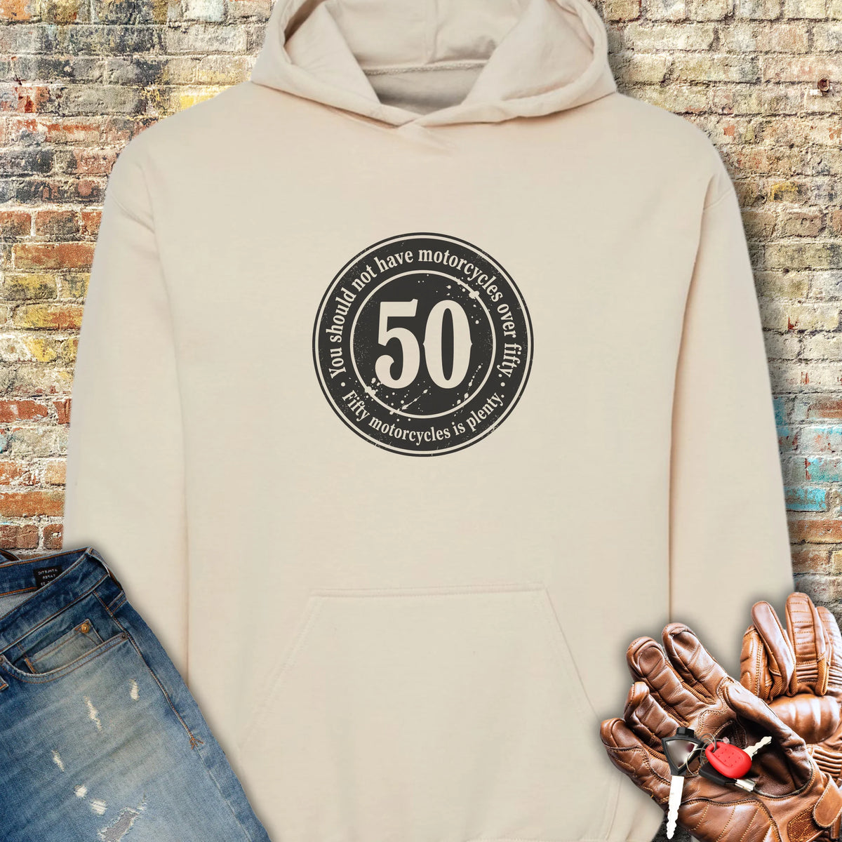 The 50 Riders Club Hoodie - Sand