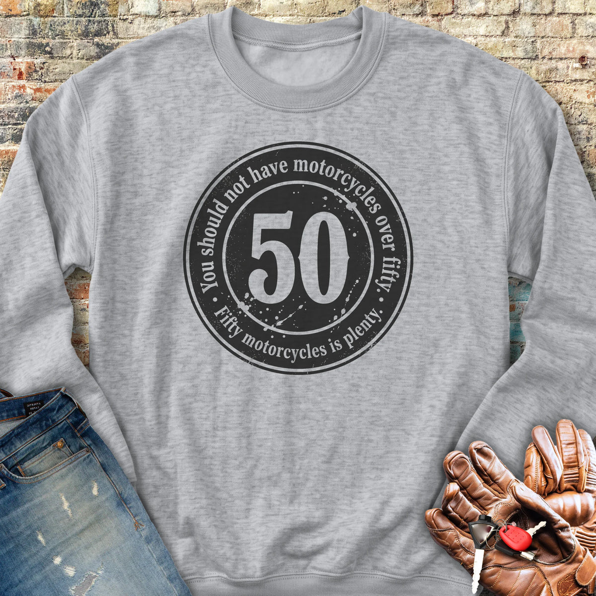 The 50 Riders Club Sweatshirt - Sport Grey