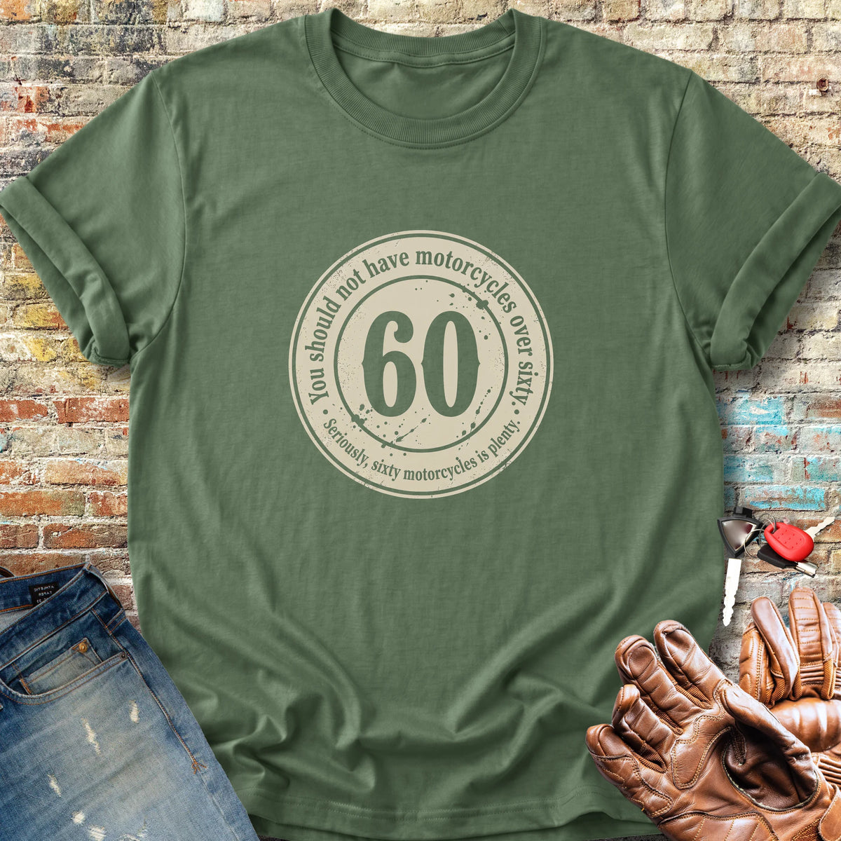 The 60 Riders Club Classic T-Shirt - Military Green