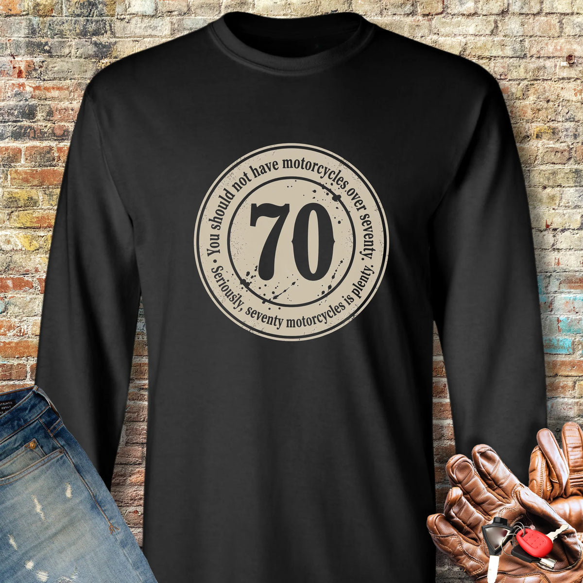 The 70 Riders Club Long Sleeve T-Shirt - Black