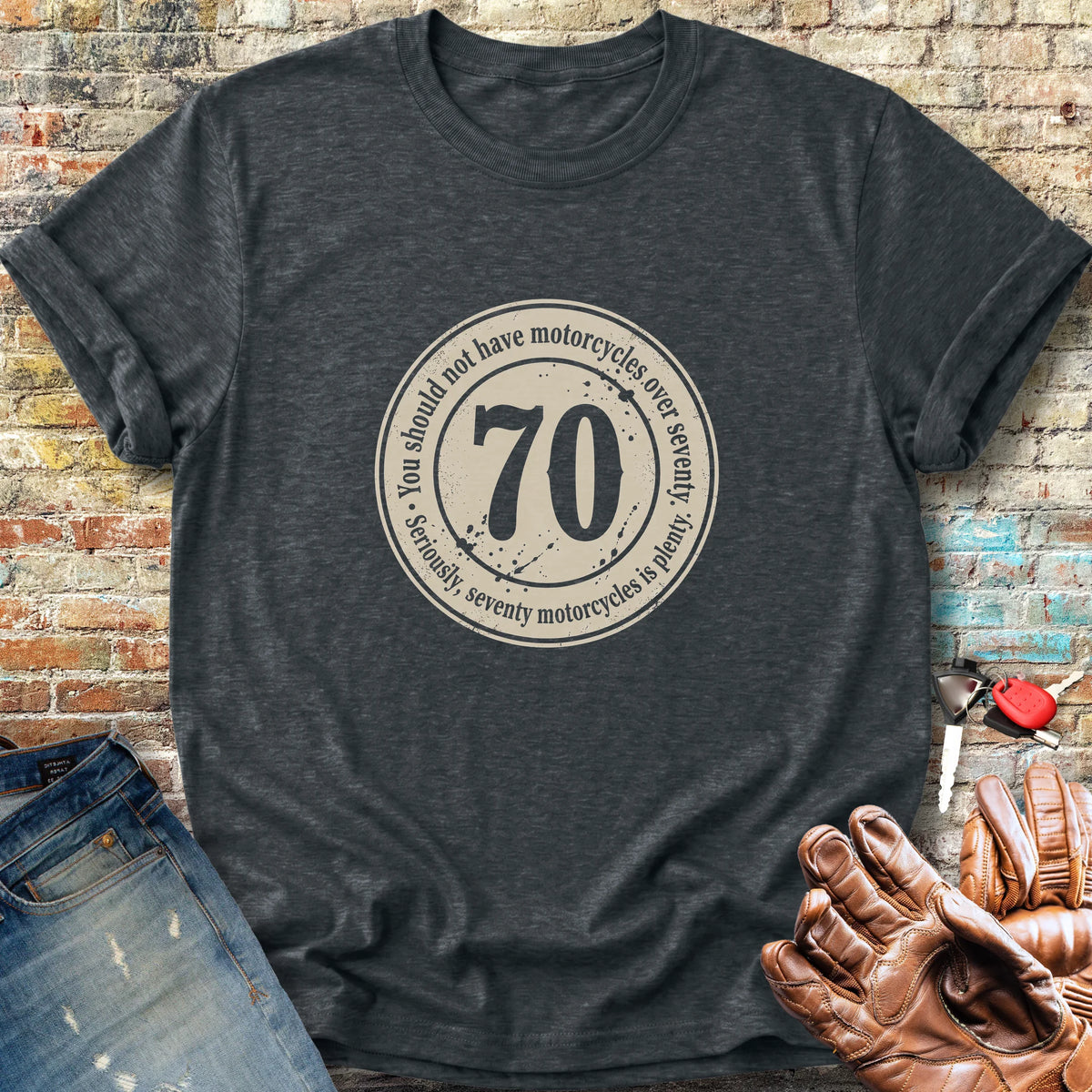 The 70 Riders Club Classic T-Shirt - Dark Heather