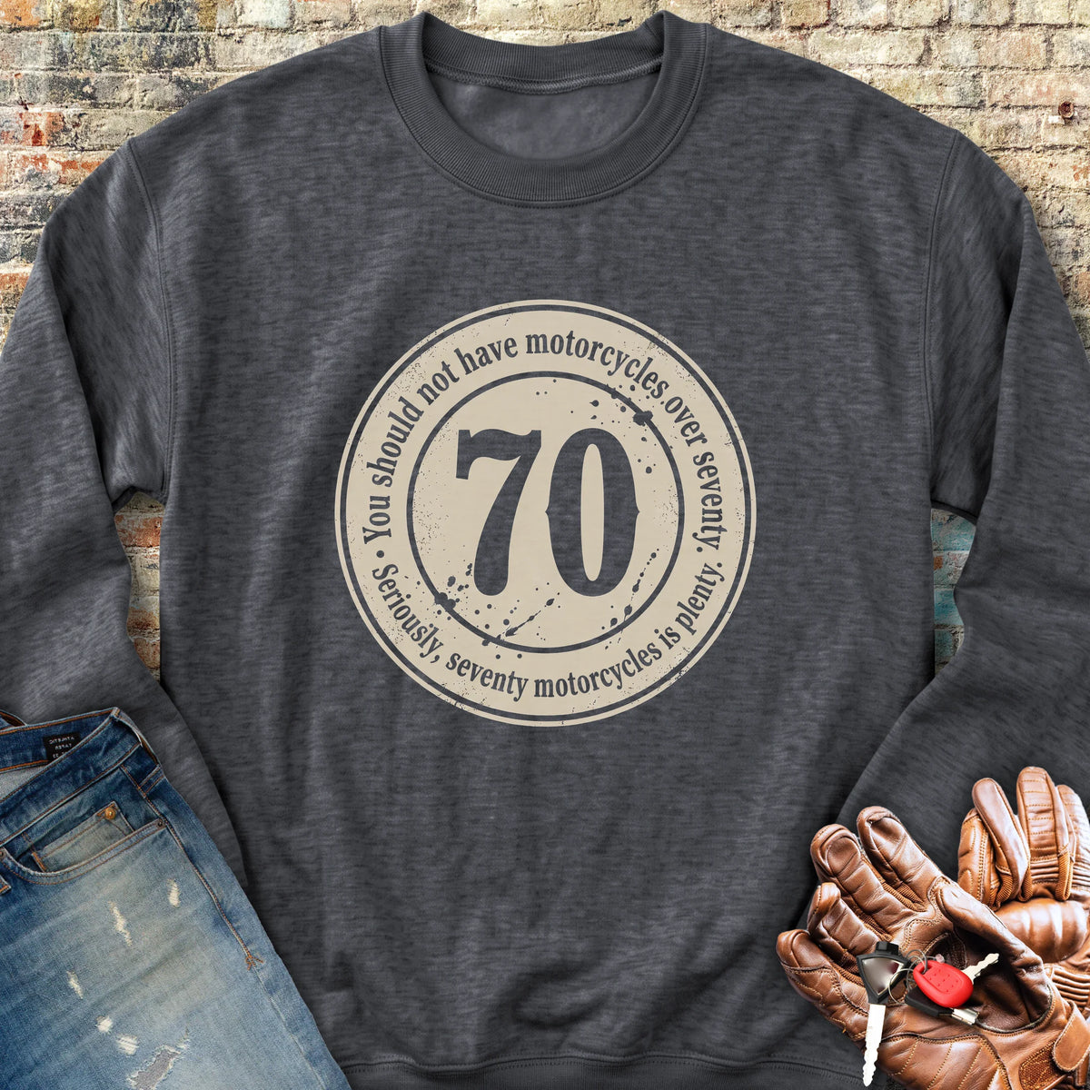The 70 Riders Club Sweatshirt - Dark Heather