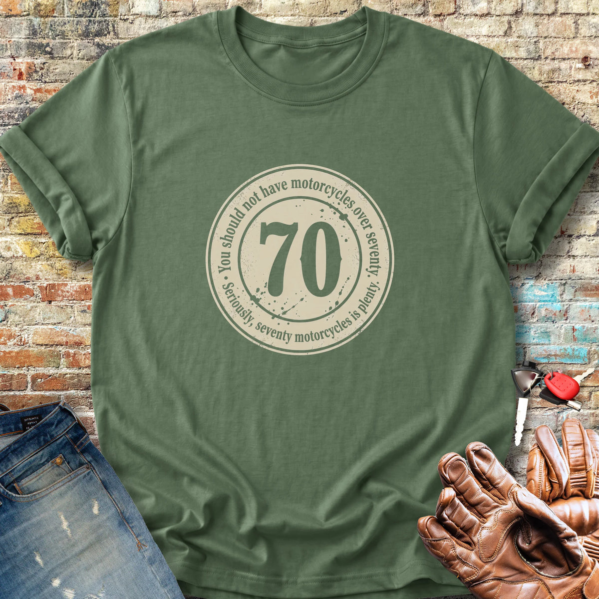 The 70 Riders Club Classic T-Shirt - Military Green