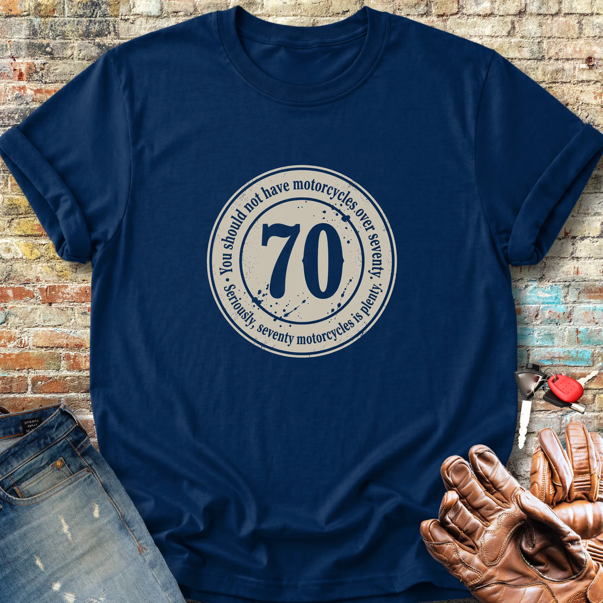 The 70 Riders Club Classic T-Shirt - Navy