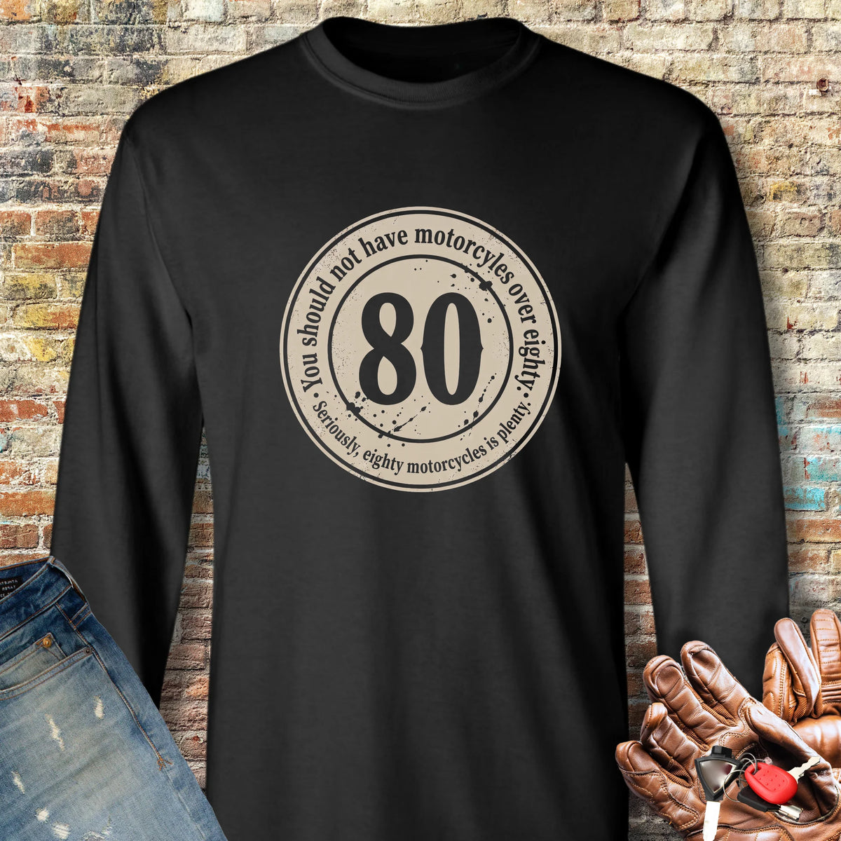 The 80 Riders Club Long Sleeve T-Shirt - Black