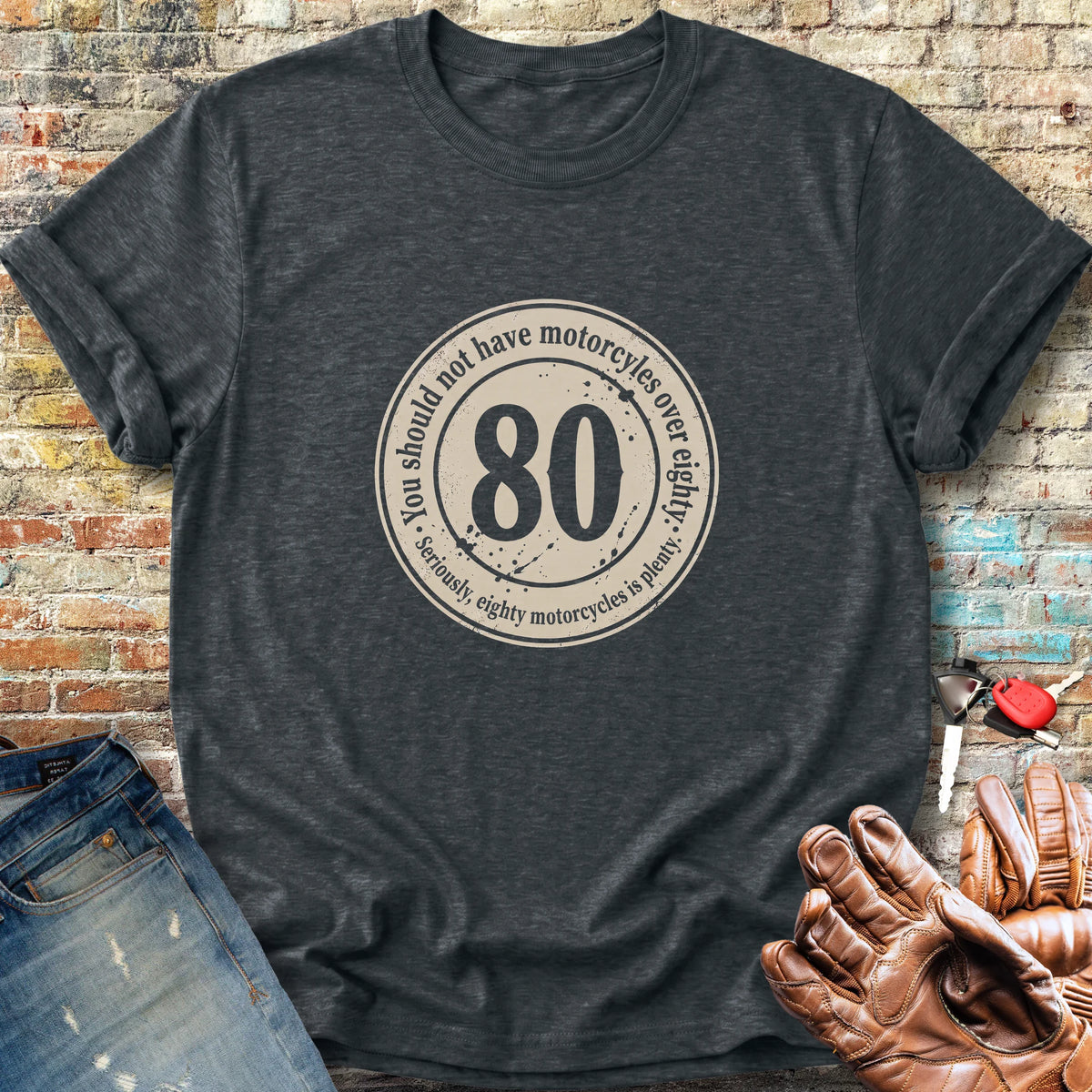 The 80 Riders Club Classic T-Shirt - Dark Heather