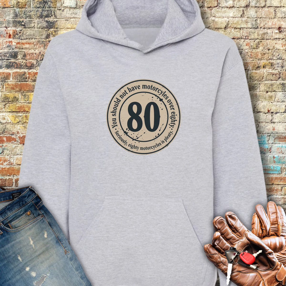 The 80 Riders Club Hoodie - Sport Grey