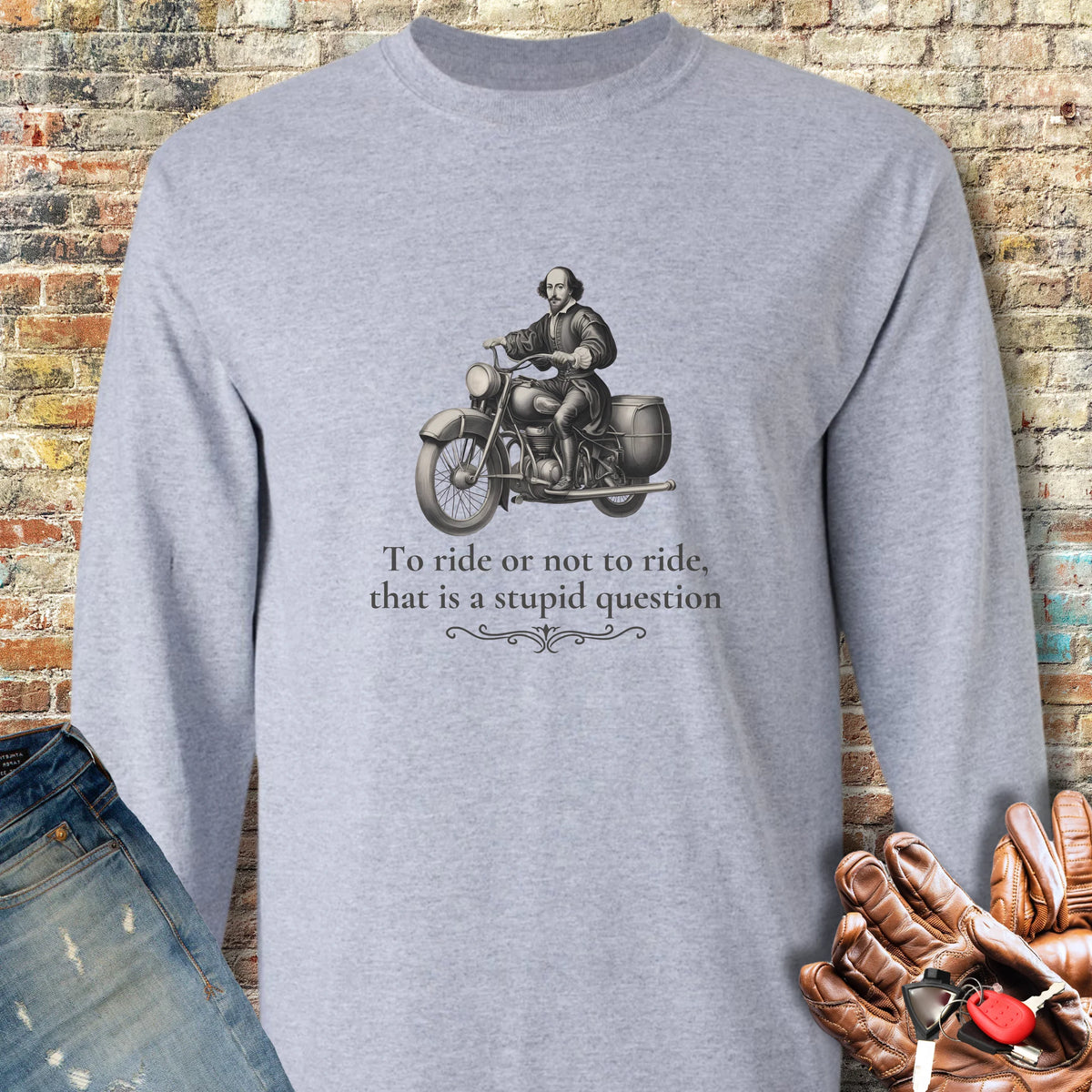 The Bard Long Sleeve T-Shirt - Sport Grey