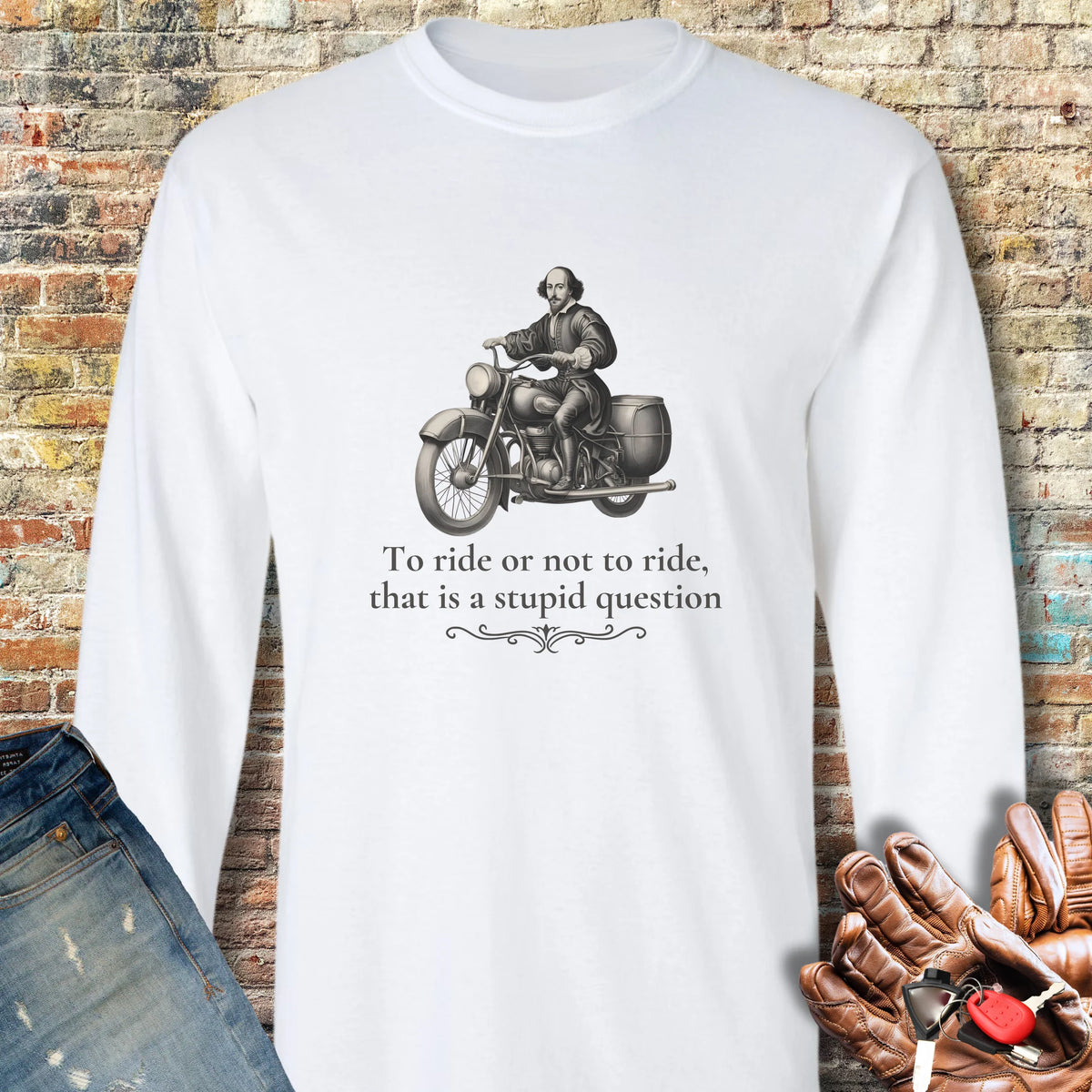 The Bard Long Sleeve T-Shirt - White