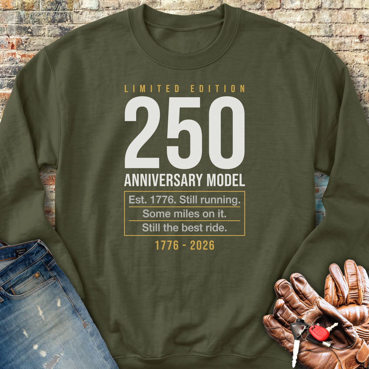 The Best Ride 250 Sweatshirt - Military Green