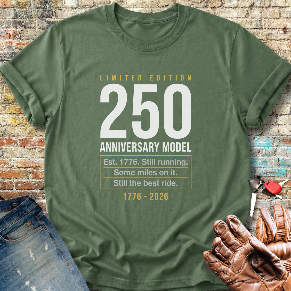 The Best Ride 250 Classic T-Shirt - Military Green