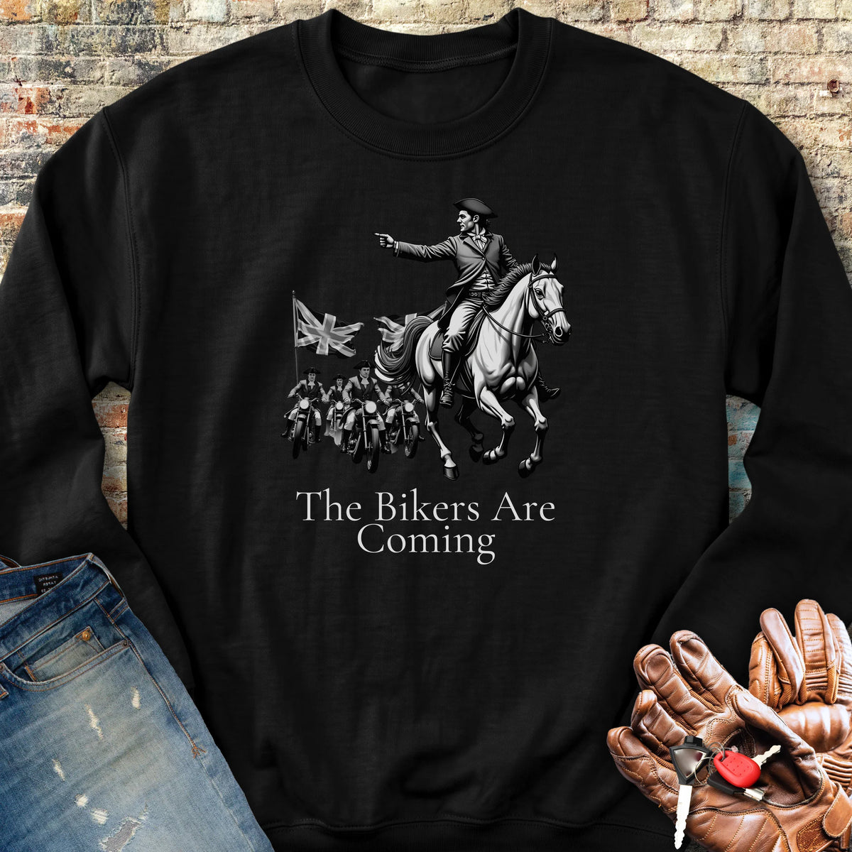 The Bikers Are Coming (Classic) Sweatshirt - Black