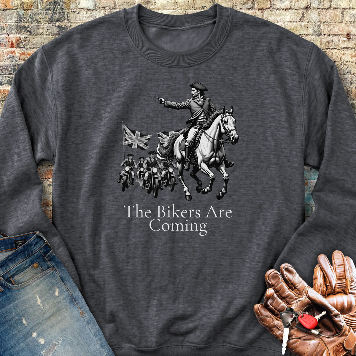 The Bikers Are Coming (Classic) Sweatshirt - Dark Heather