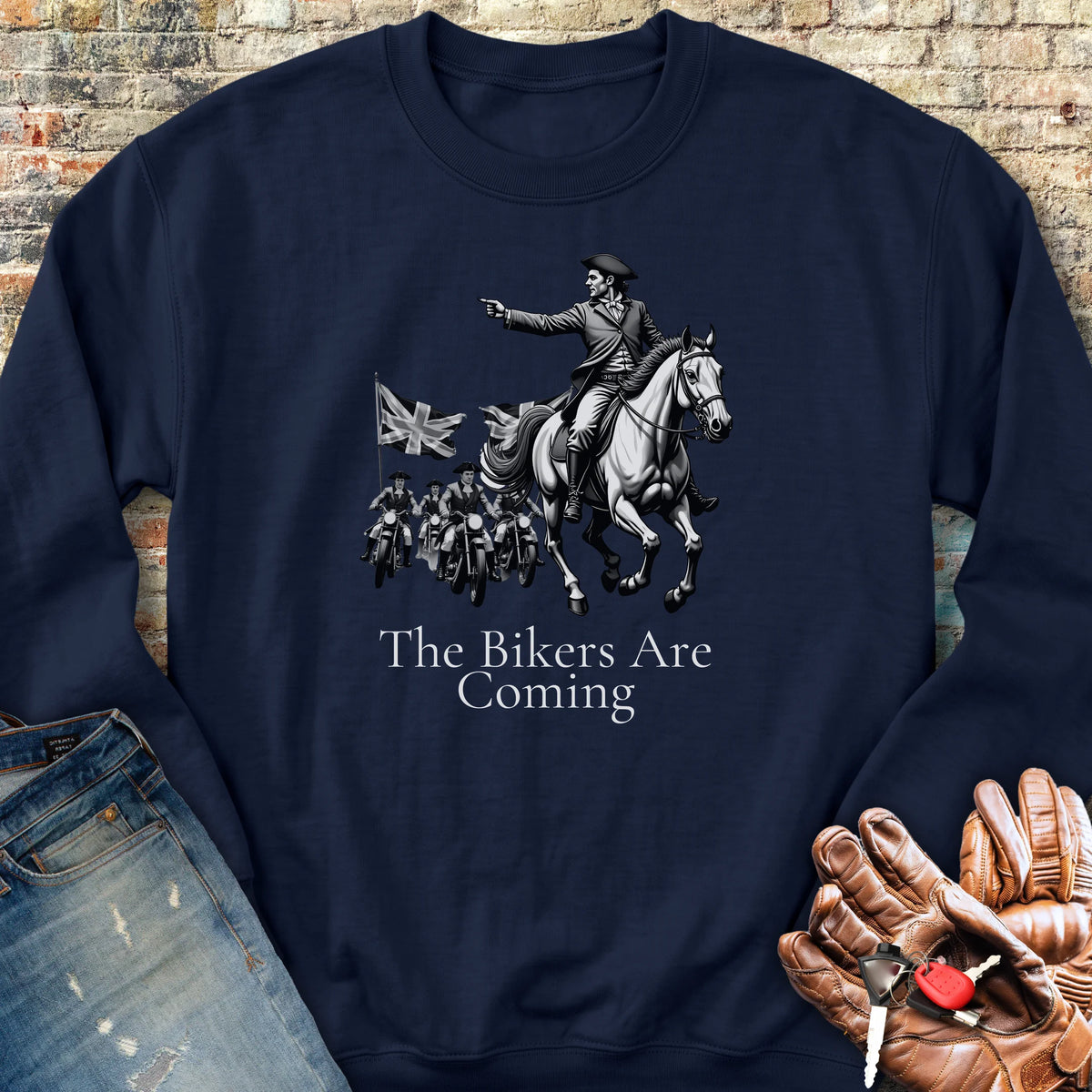 The Bikers Are Coming (Classic) Sweatshirt - Navy