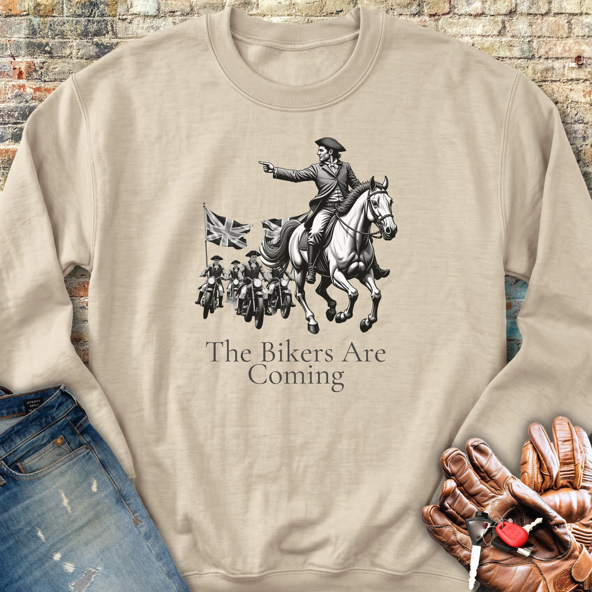 The Bikers Are Coming (Classic) Sweatshirt - Sand