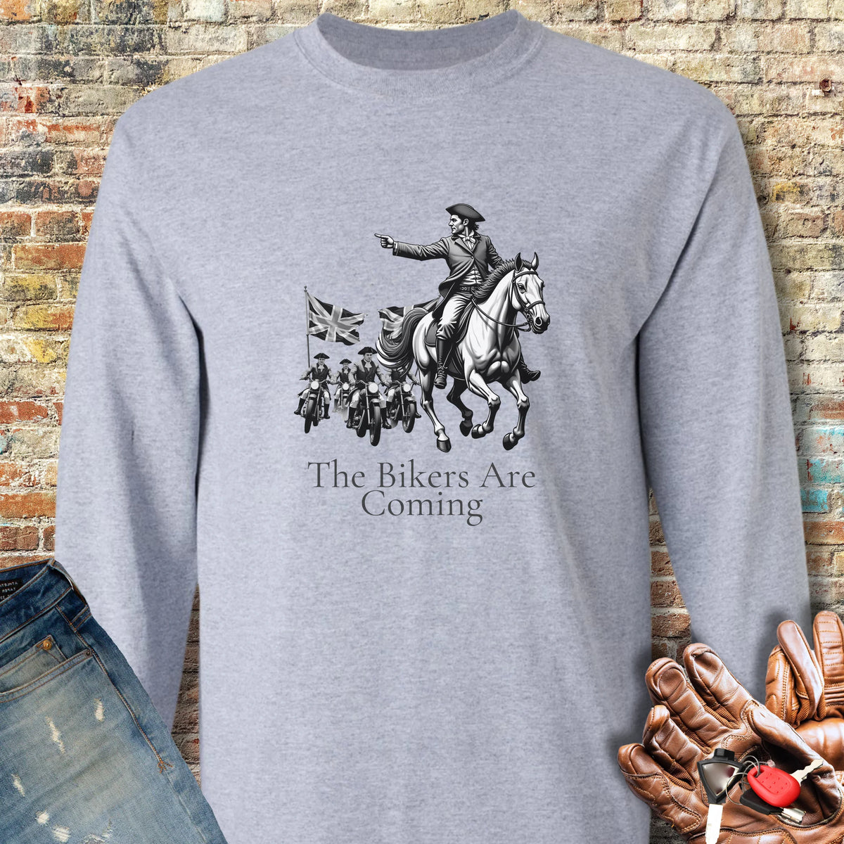 The Bikers Are Coming (Classic) Long Sleeve T-Shirt - Sport Grey