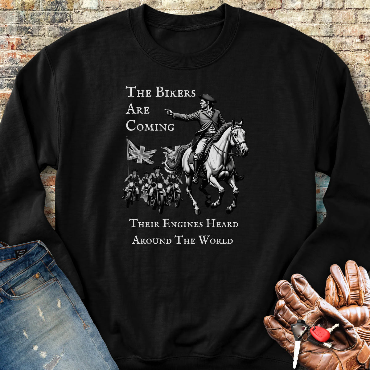 The Bikers Are Coming Sweatshirt - Black