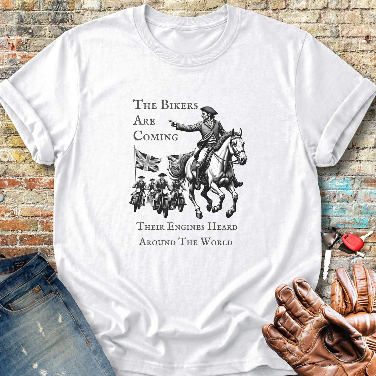 The Bikers Are Coming Classic T-Shirt - White