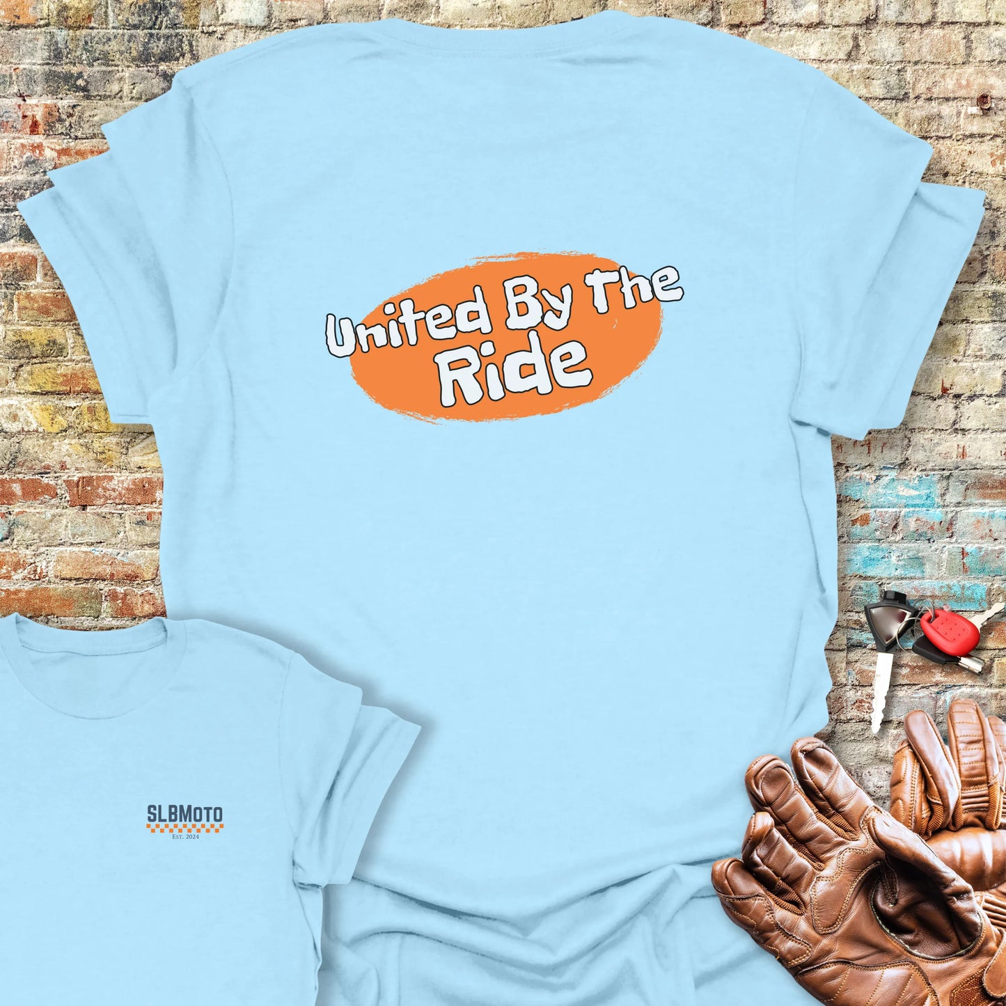 The Bond Back Print T-Shirt - Light Blue