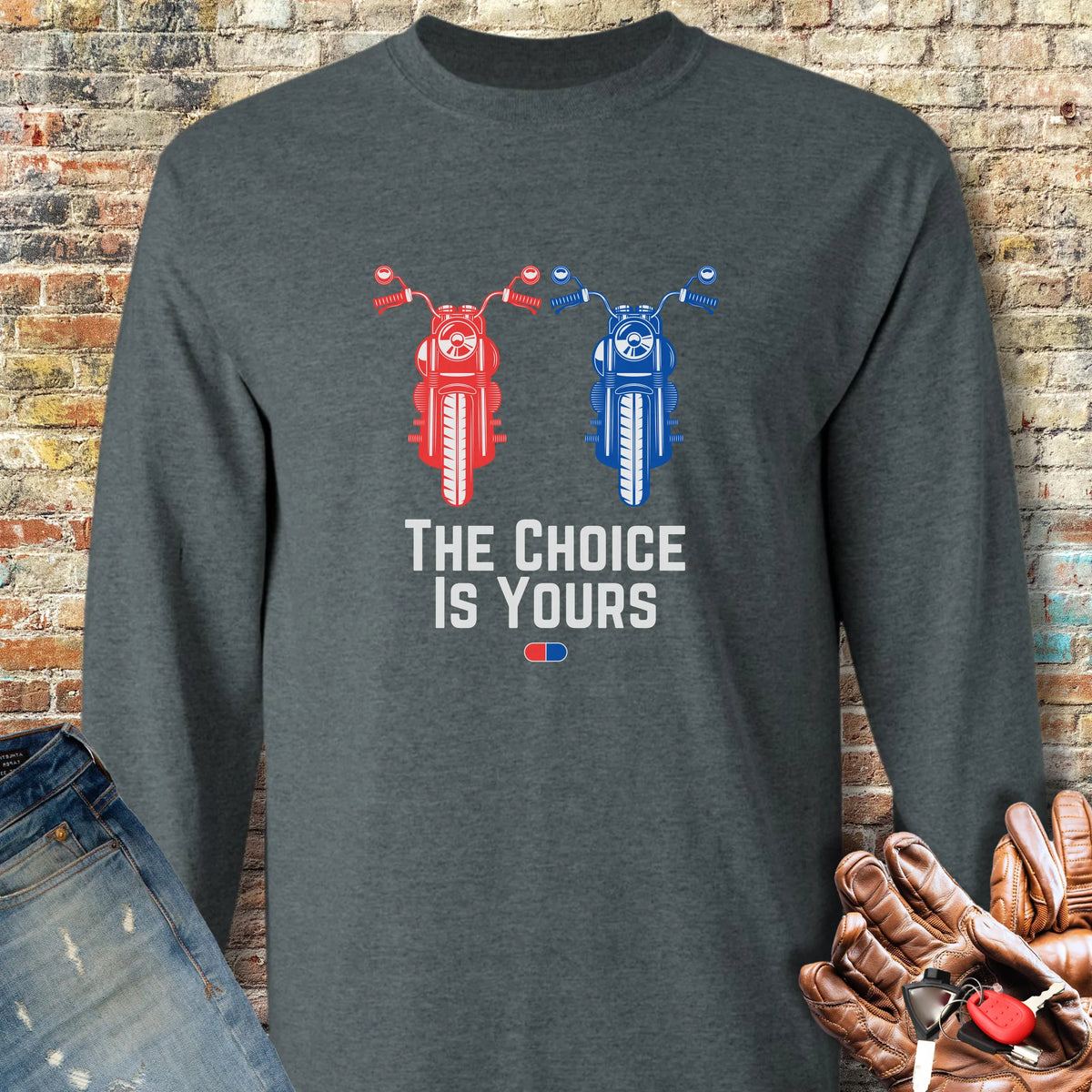 The Choice Long Sleeve T-Shirt - Dark Heather