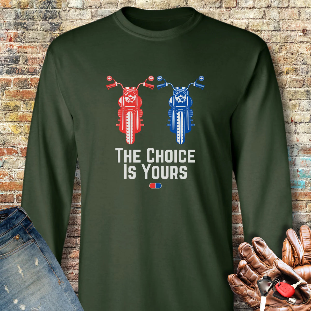The Choice Long Sleeve T-Shirt - Forest Green