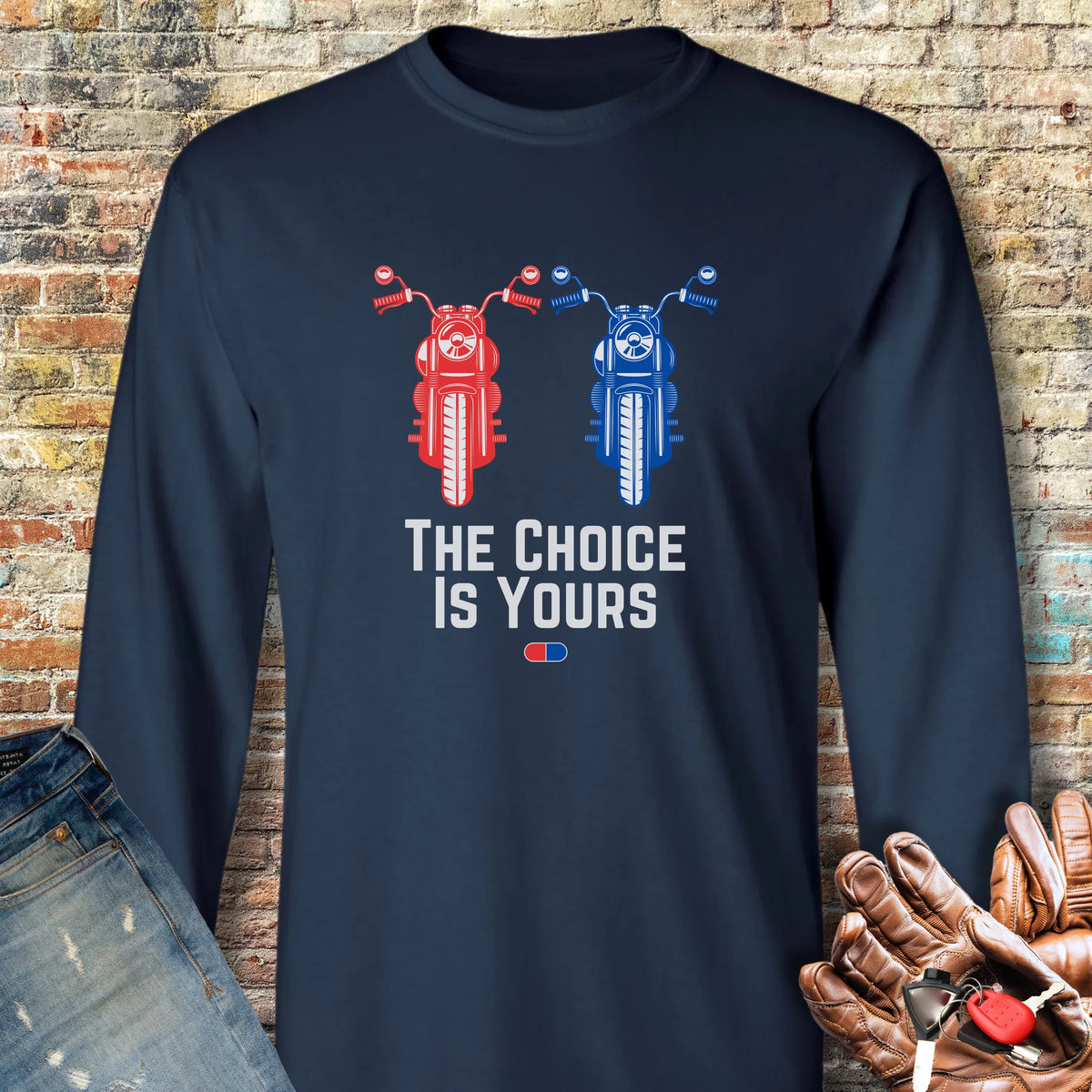 The Choice Long Sleeve T-Shirt - Navy