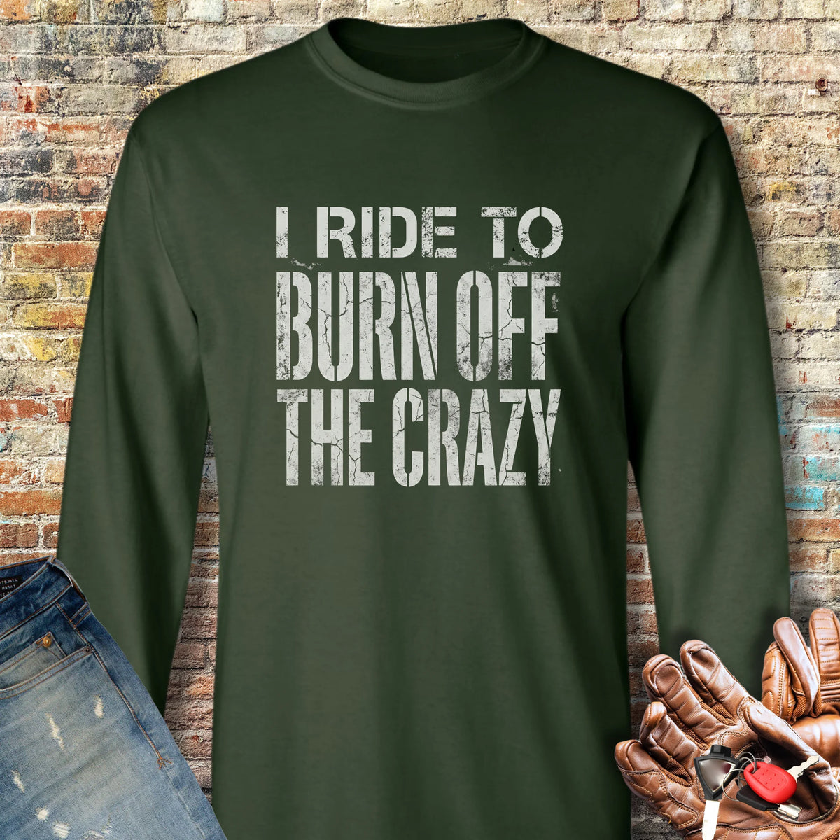 The Crazy Long Sleeve T-Shirt - Forest Green