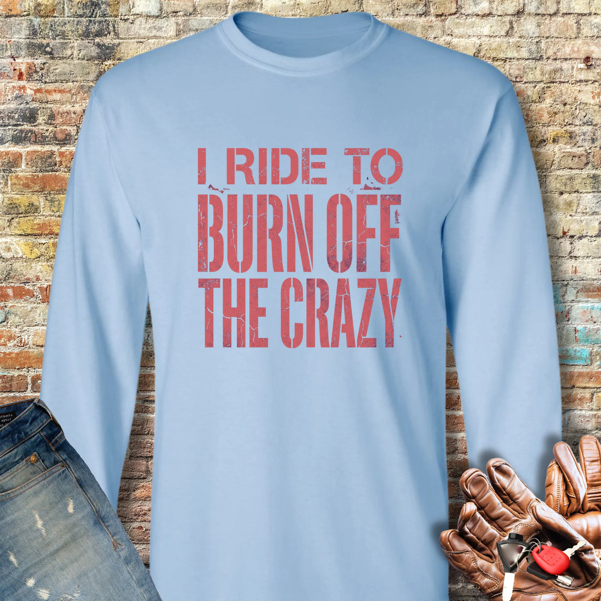 The Crazy Long Sleeve T-Shirt - Light Blue