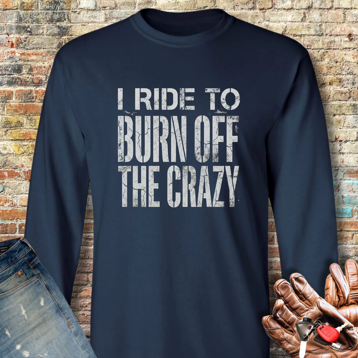 The Crazy Long Sleeve T-Shirt - Navy